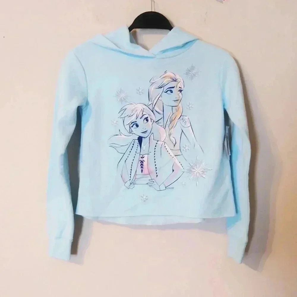 Justice Active Blue Frozen Hoodie NWT